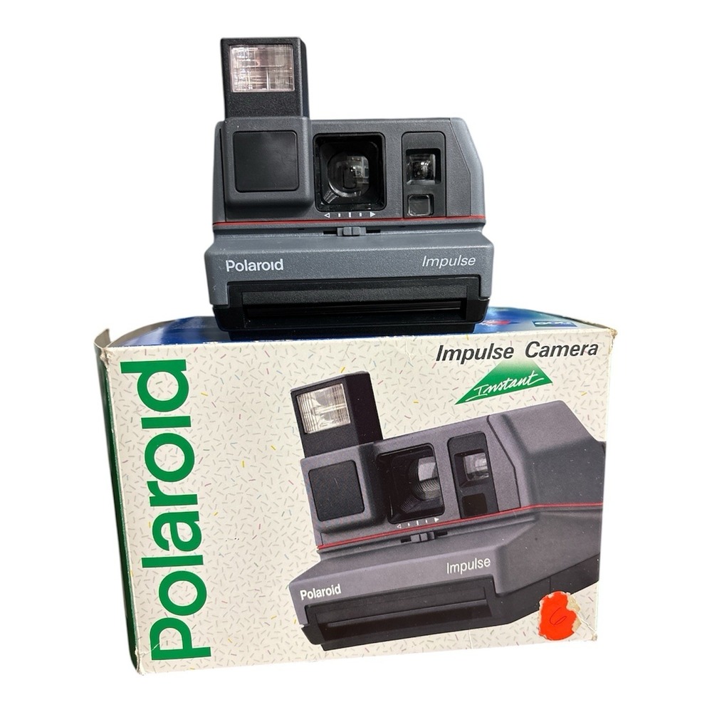 Vintage N9422 Polaroid Camera Impulse w/Built In Flash & Strap TESTED Instant